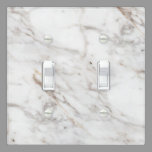 Guilia Bianco White Marble Stone Printed Modern Light Switch Cover