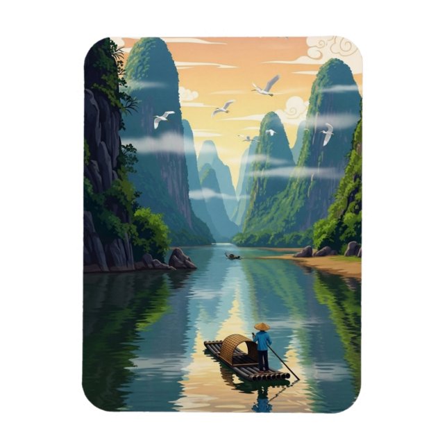 Guilin China Li River Travel Magnet (Vertical)