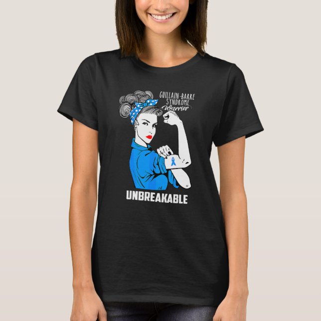 Guillain Barre Syndrome Warrior Unbreakable Awaren T-Shirt (Front)