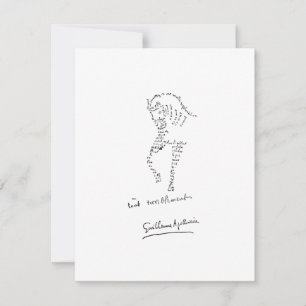 Guillaume Apollinaire, Calligramme Cheval Note Card