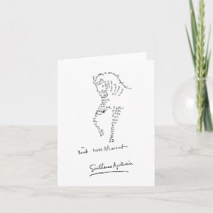 Guillaume Apollinaire, Calligramme Cheval Note Card