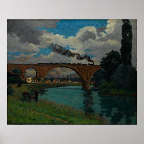 Guillaumin _ Railroad Bridge Over The Marne Poster