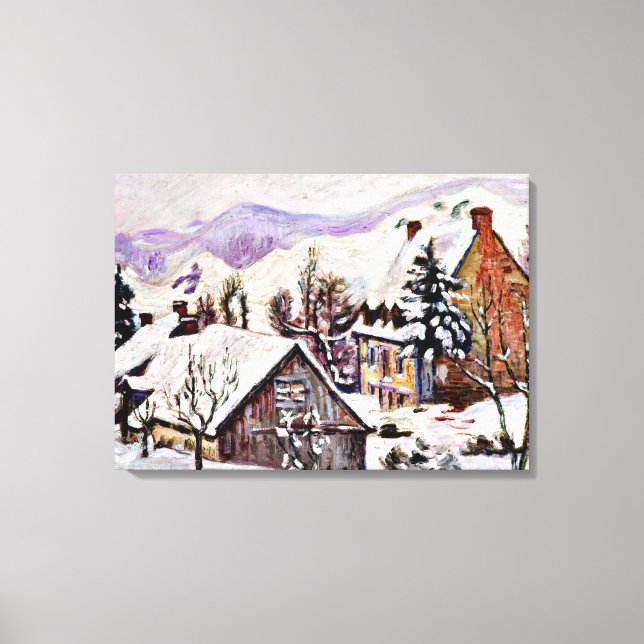 Guillaumin - The Village of St. Sauves-d'Auvergne Canvas Print (Front)