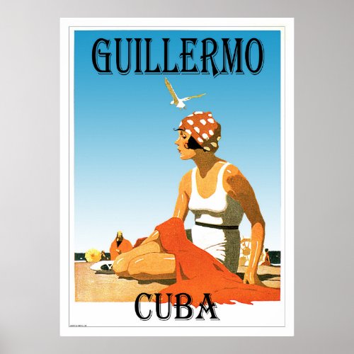 Guillermo Cuba Vintage 1920s Poster