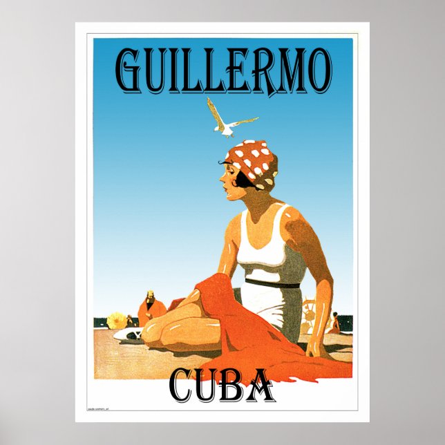Guillermo Cuba Vintage 1920s Poster (Front)