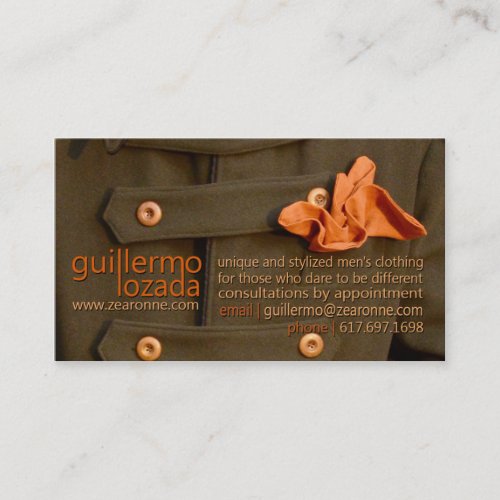 Guillermo Lozada | Zearonne.com Business Card