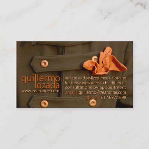 Customizable Guillermo Lozada | Zearonne.com Business Card