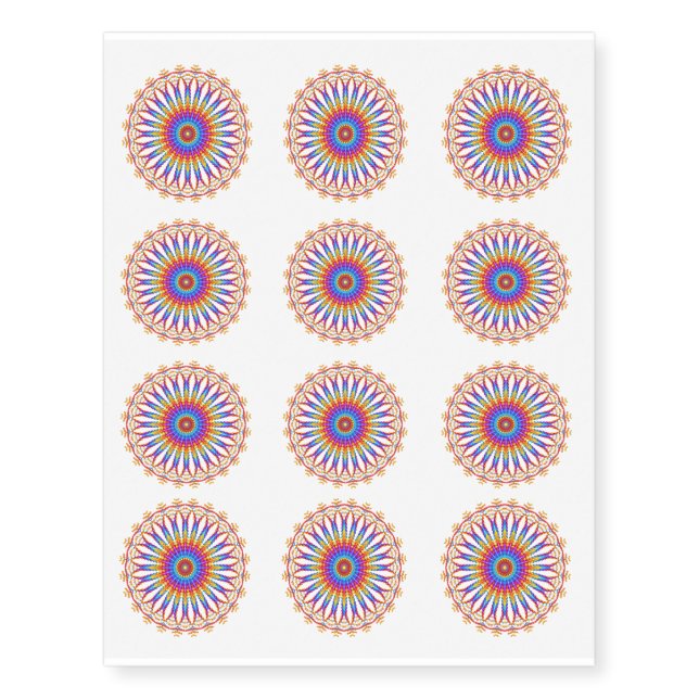 Guilloché Spirograph Motif Temporary Tattoo (Front)