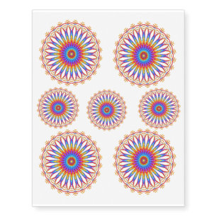 Guilloché Spirograph Motif Temporary Tattoo