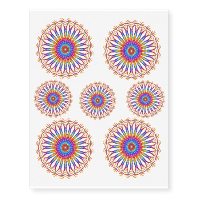 Guilloché Spirograph Motif Temporary Tattoo (Front)