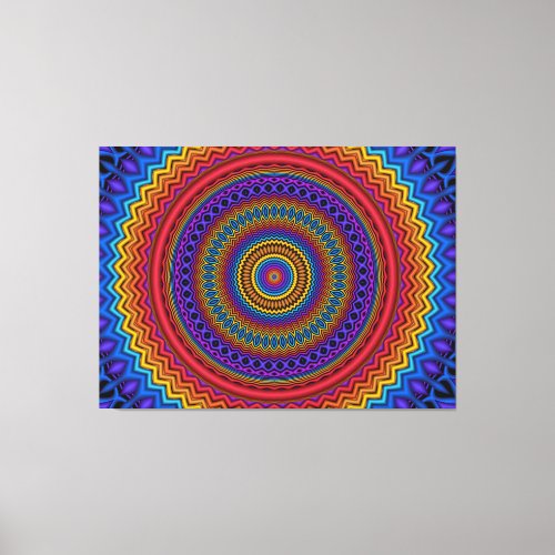 Guilloch Spirograph Wrapped Canvas