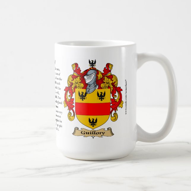 Guillory, the Origin, the Meaning and the Crest Coffee Mug (Right)