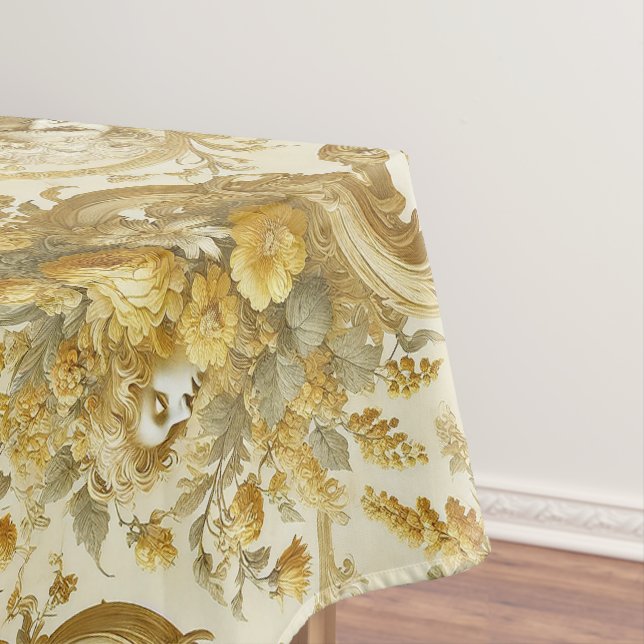 Guilt of Gold – Baroque Large Print Tablecloth (In Situ)