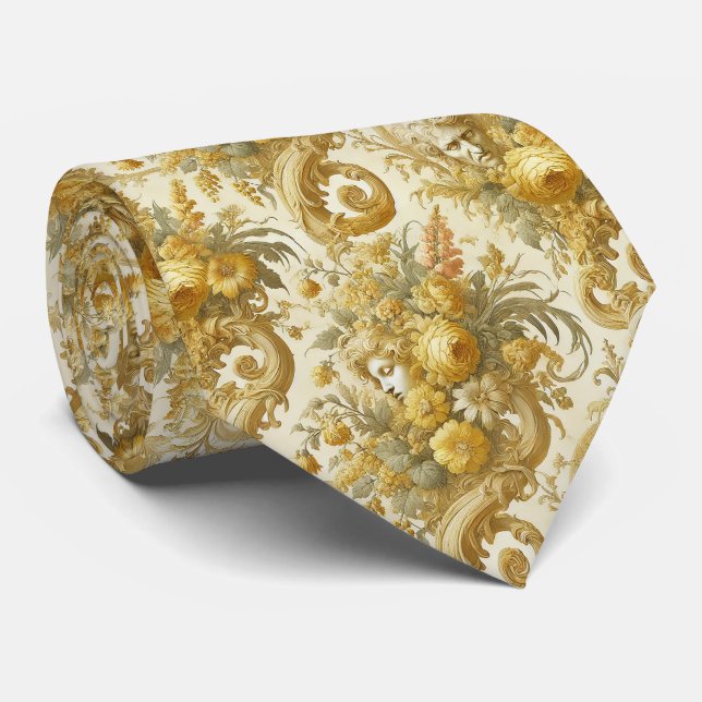 Guilt of Gold – Gothic Victorian Neck Tie (Rolled)