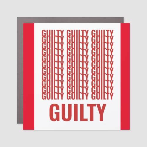 Guilty 34 Times Verdict Trump Car Magnet