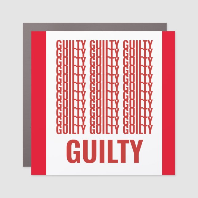 Guilty 34 Times Verdict Trump Car Magnet (Front)