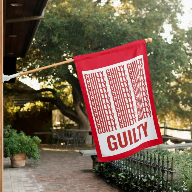 Guilty 34 Times Verdict Trump House Flag (In SItu)