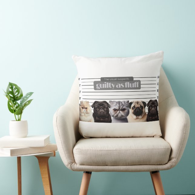 Guilty as Fluff – The Usual Suspects Pillow Design (Chair)