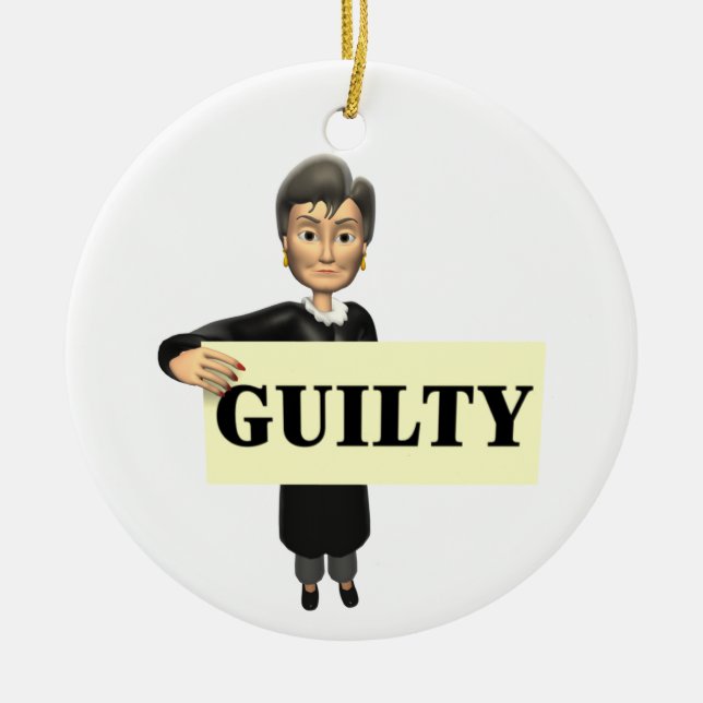 Guilty Ceramic Ornament (Front)
