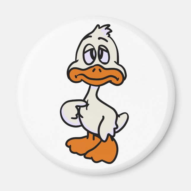 Guilty duck cartoon | choose background color magnet (Front)