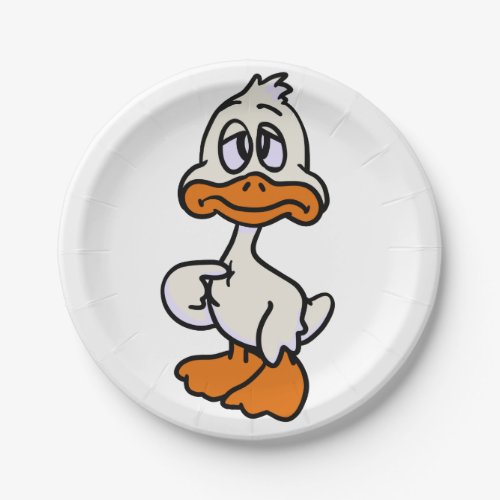 Guilty duck cartoon  choose background color paper plates