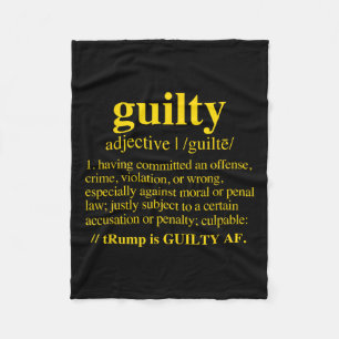 Guilty - Guilty Definition (yellow) Fleece Blanket