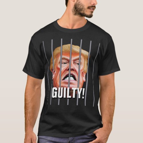 Guilty Lock Him Up _ Anti Traitor President Trump T_Shirt