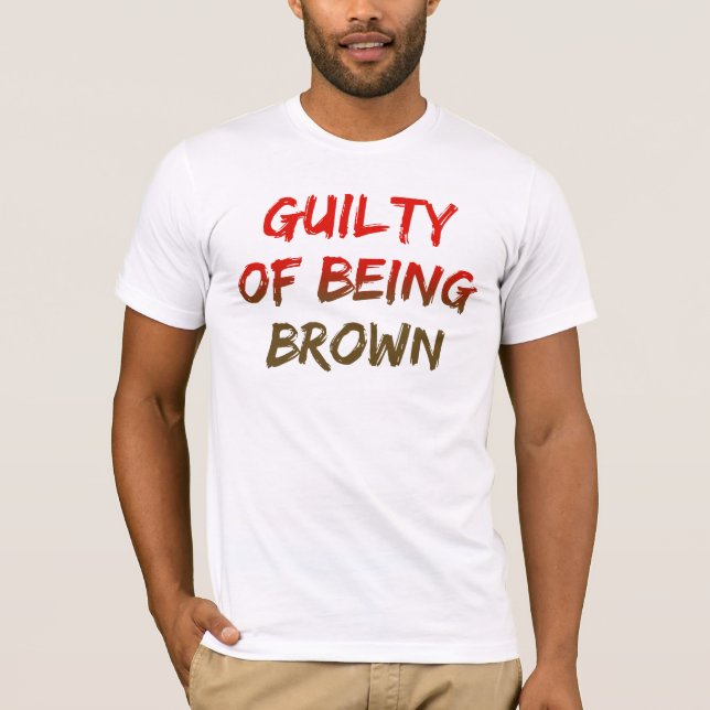 Guilty of Being Brown (Sunburst Logo) T-Shirt (Front)