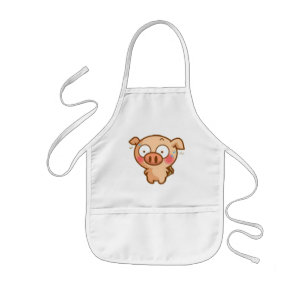 Guilty Piggy In Headlights Kids' Apron