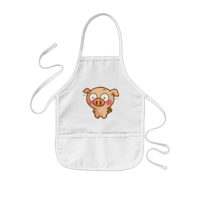 Guilty Piggy In Headlights Kids' Apron (Front)