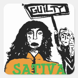 GUILTY SATIVA SQUARE STICKER