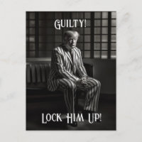Guilty Trump in Jail Black and White Lock Him Up