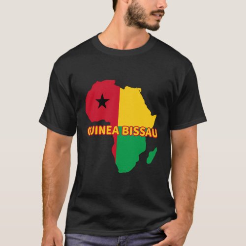 Guinea_Bissau Bissau_Guinean Pride Flag Map Africa T_Shirt