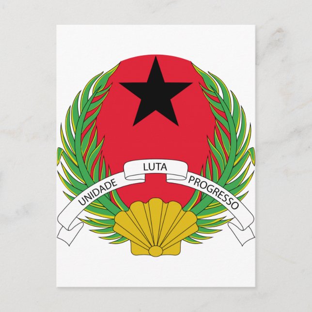 Guinea Bissau Coat of Arms Postcard (Front)