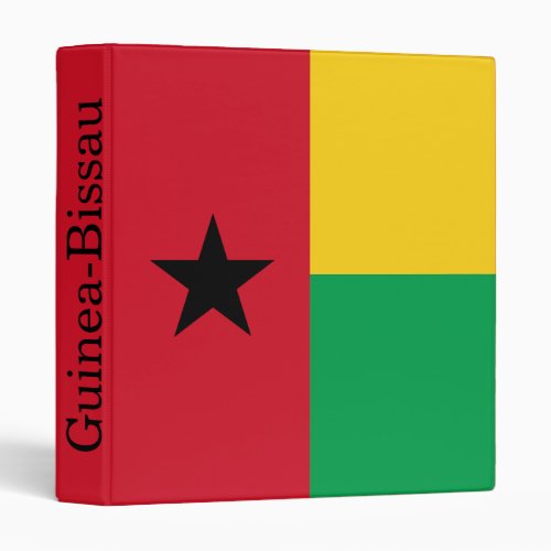 Guinea Bissau Flag 3 Ring Binder
