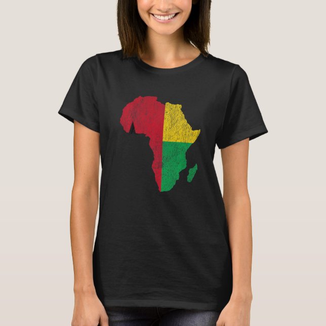 Guinea-Bissau Flag Africa Continent Gift fpr Guine T-Shirt (Front)