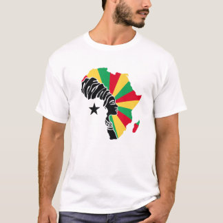Guinea Bissau Flag Africa Map Ethnic Heritage Blac T-Shirt