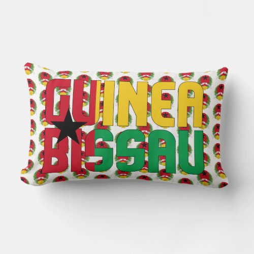 Guinea_Bissau Flag and Coat of Arms Patriotic Lumbar Pillow