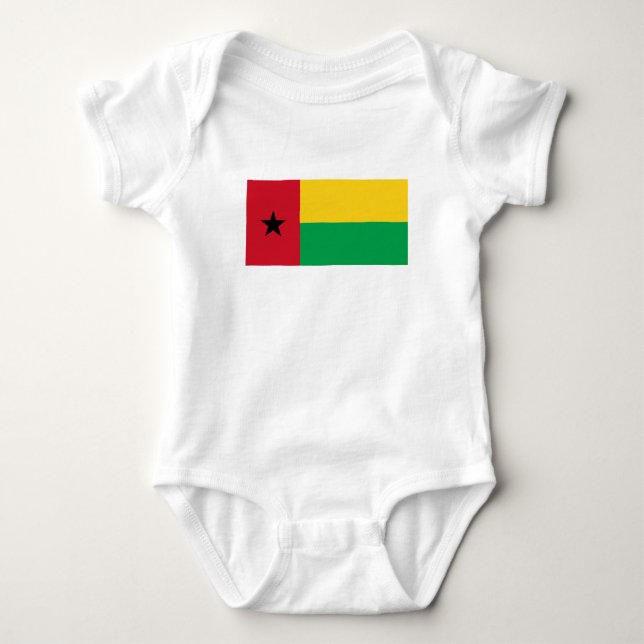 Guinea Bissau Flag Baby Bodysuit (Front)