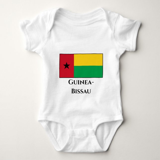 Guinea-Bissau Flag Baby Bodysuit (Front)