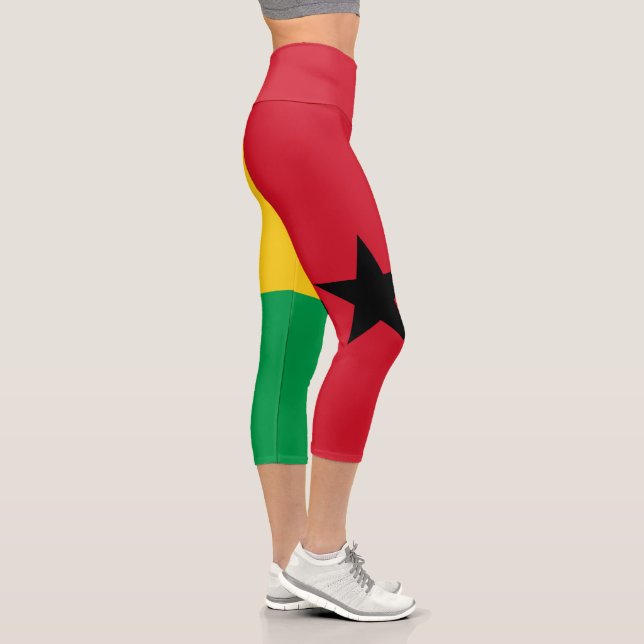 Guinea Bissau Flag Capri Leggings (Right)