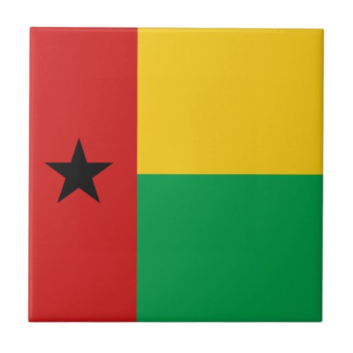 Guinea_Bissau Flag Ceramic Tile