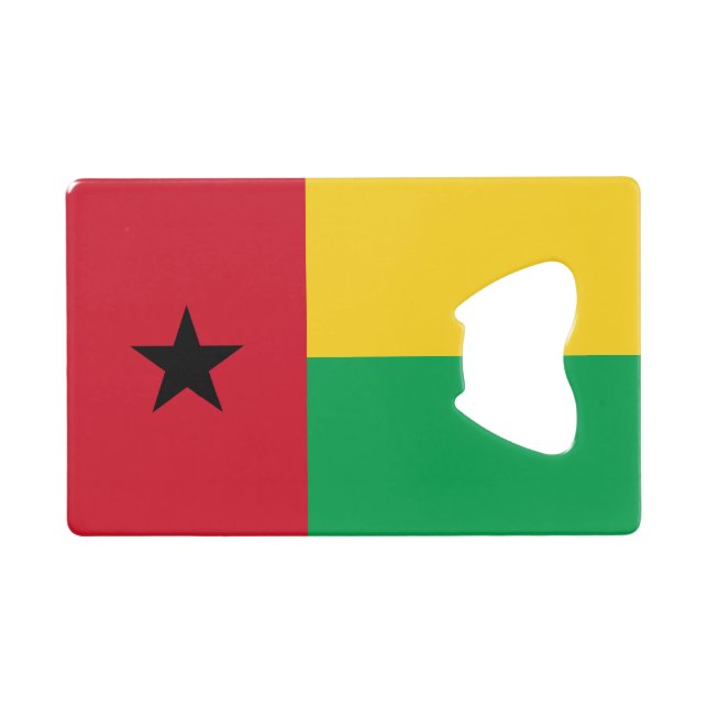 Guinea Bissau Flag Credit Card Bottle Opener (Front (Horizontal))