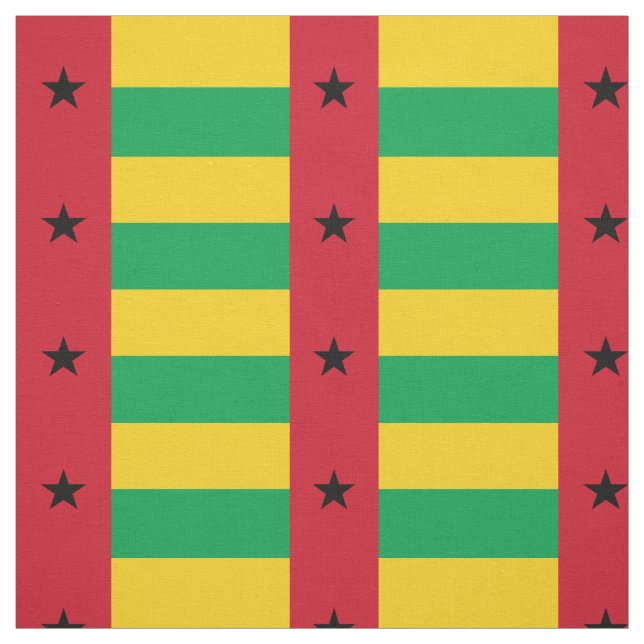 Guinea Bissau Flag Fabric (Swatch)