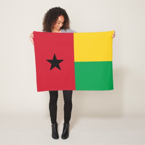 Guinea Bissau Flag Fleece Blanket