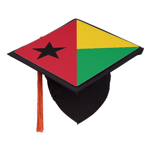Guinea Bissau Flag Graduation Cap Topper (Angled)
