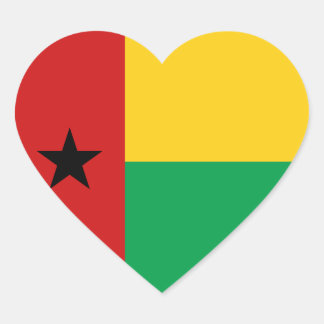 Guinea-Bissau Flag Heart Sticker