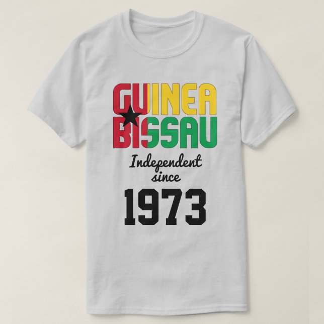 Guinea-Bissau Flag Independence Celebration T-Shirt (Design Front)