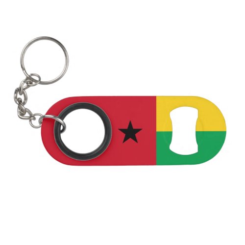 Guinea Bissau Flag Keychain Bottle Opener