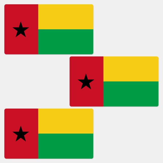 Guinea Bissau Flag Labels (Group)